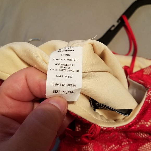 Sexy Red Lace Dress - Picture 3 of 4